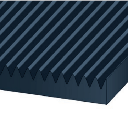 V Corrugated Rubber Matting 1/8