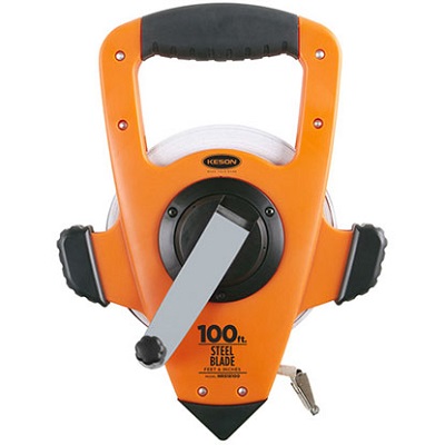 Keson Steel Long Tape Measure with High-Speed Rewind