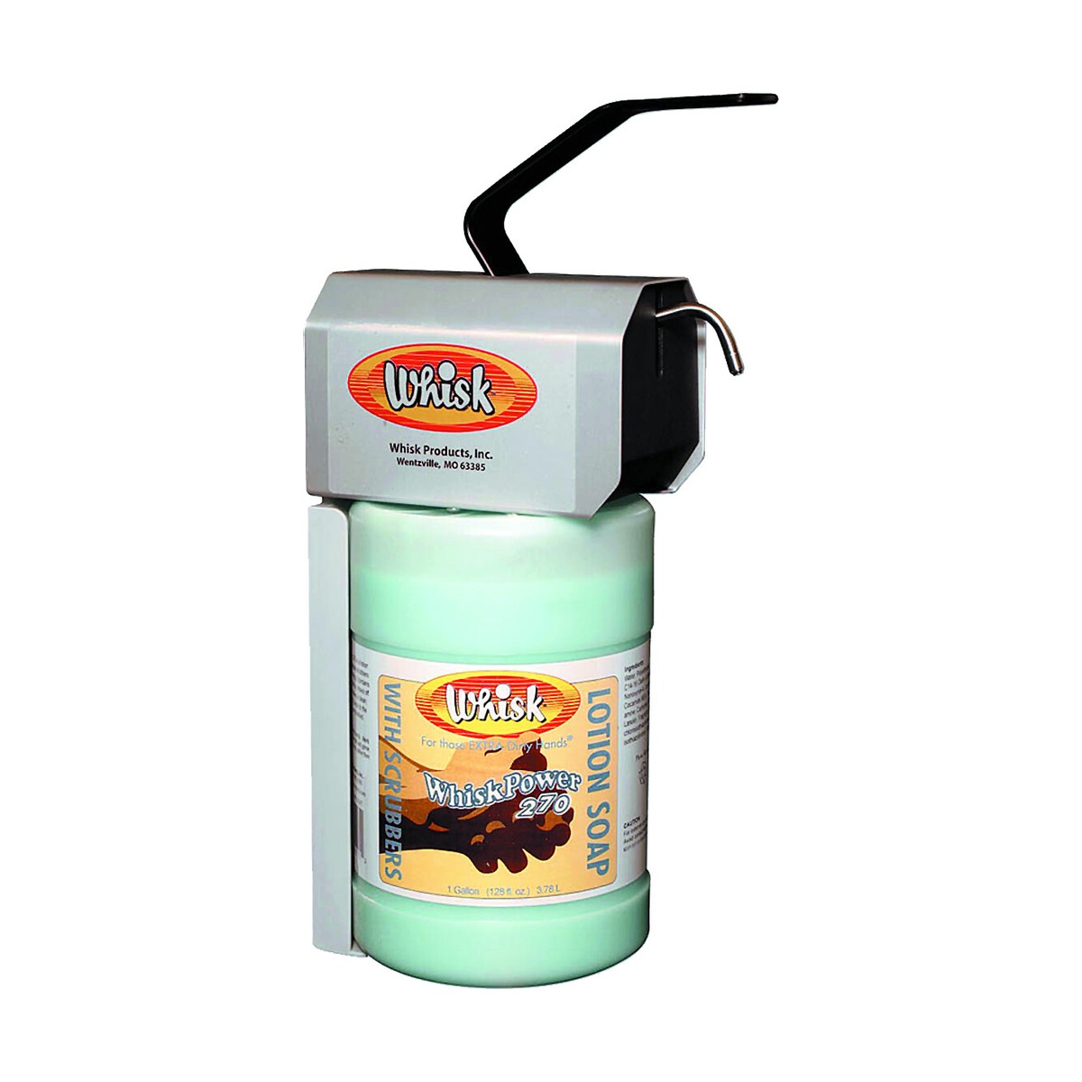 Dispenser for 1 Gallon Flat Top Bottle, Wall Mount