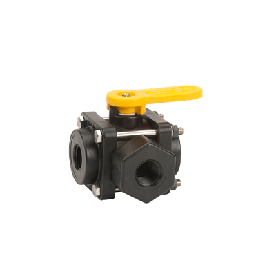 3-Way Side Load Poly Ball Valve