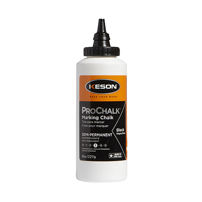 Keson 8oz. ProChalk Semi-Permanent Marking Chalk - Black