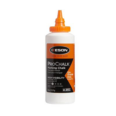 Keson 8oz. ProChalk High Visibility Marking Chalk, Glo-Orange