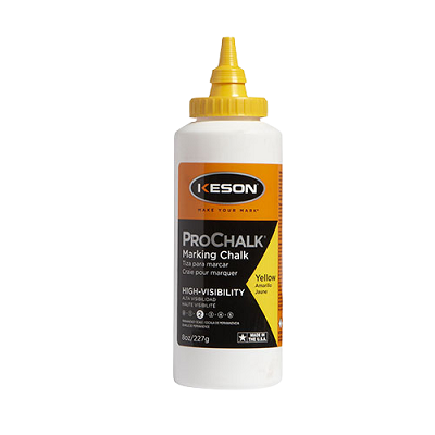 Keson  8oz. ProChalk High Visibility Marking Chalk - Yellow