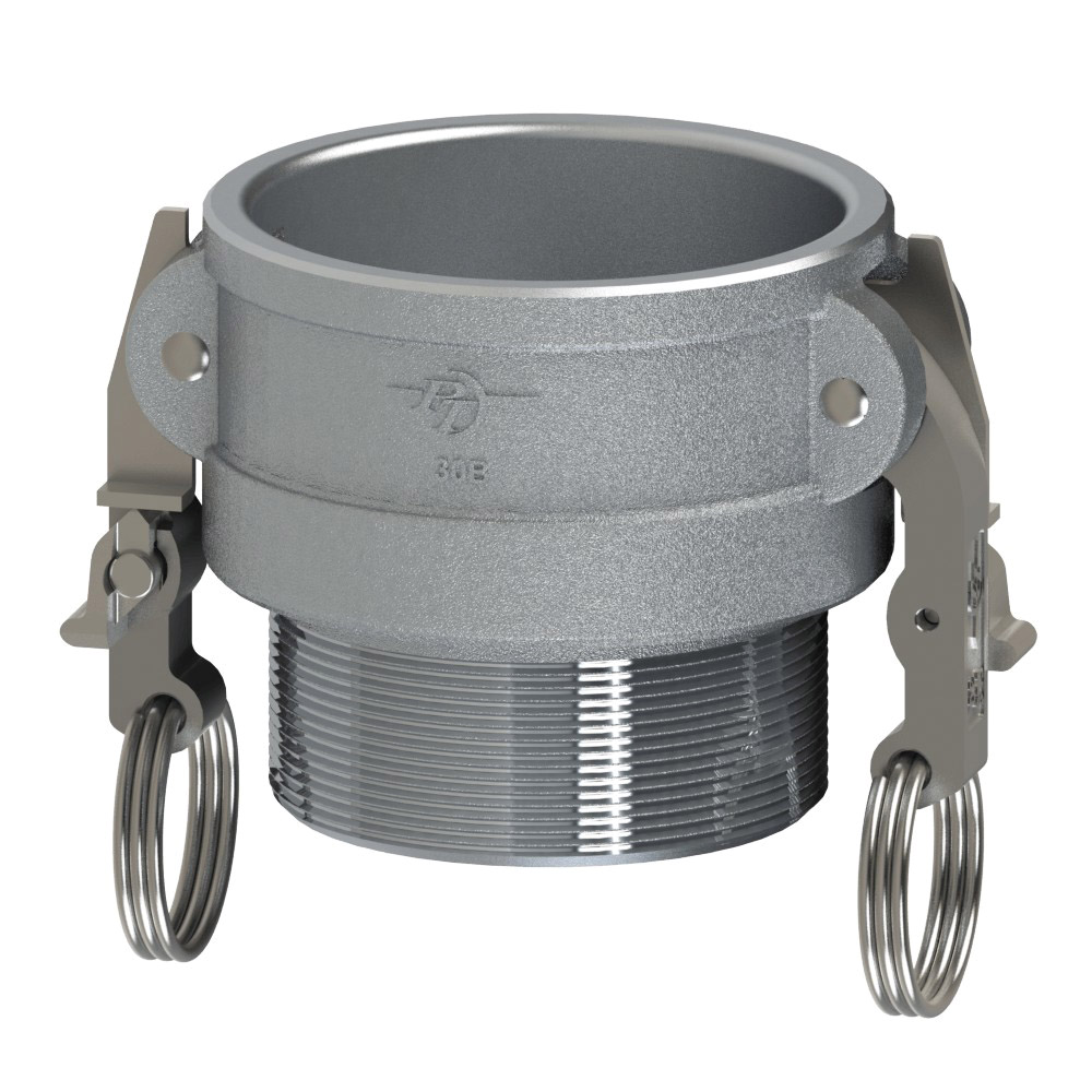 PT Coupling Sta-Lok II 1000220L2 Coupler, 2 in Type B x 2 in MNPT, Aluminum