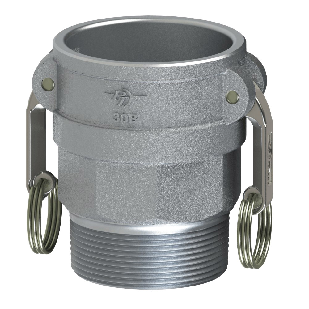 PT Coupling 10002204 Long Coupler, 2 in Type B x 2 in MNPT, Aluminum