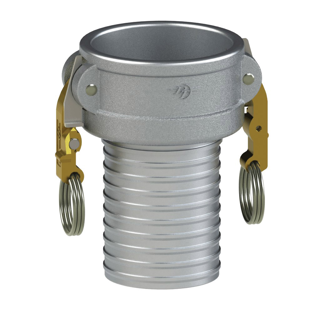 PT Coupling Sta-Lok II 10003205 Low Profile Coupler, 2 in Type C x 2 in Hose Shank, Aluminum