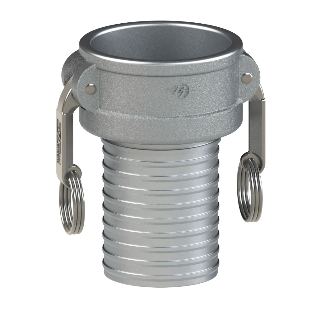 PT Coupling 10003302 Low Profile Coupler, 3 in Type C x 3 in Hose Shank, Aluminum