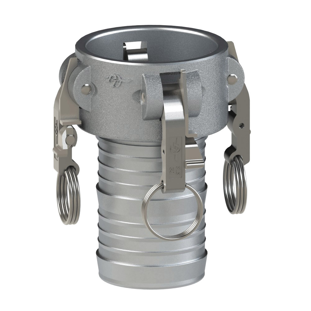 PT Coupling Sta-Lok II 1000360H Heavy-Duty Coupler, 6 in Type C x 6 in Hose Shank, Aluminum