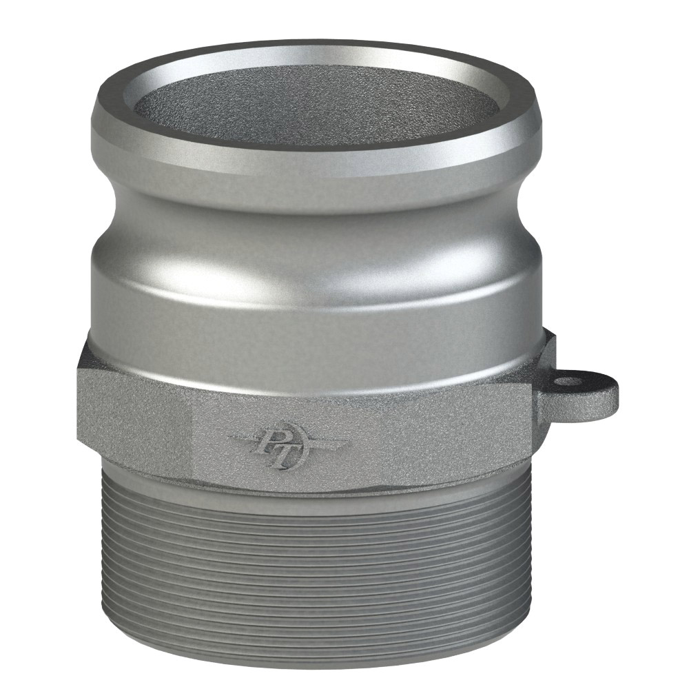 PT Coupling 1100615 Adapter, 1-1/2 in Type F x 1-1/2 in Male BSP Threaded, Aluminum