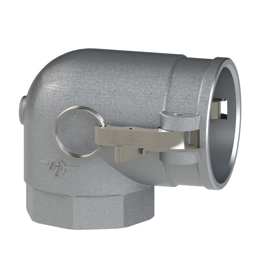 PT Coupling Sta-Lok II 1000820L2 90 deg Elbow, Type H, 2 in Coupler x 2 in FNPT, Aluminum