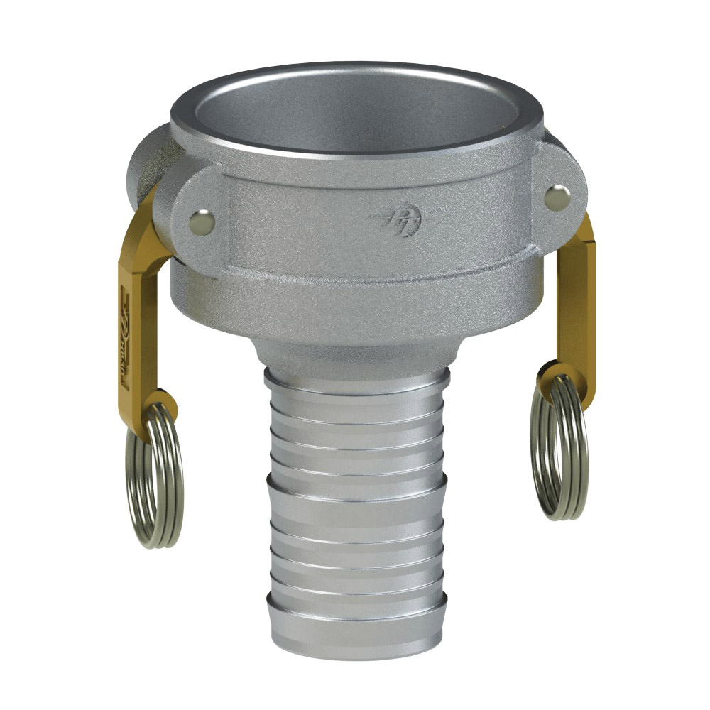 PT Coupling 6022000022 Reducer Coupler, 4 in Type C x 2 in Hose Shank, Aluminum