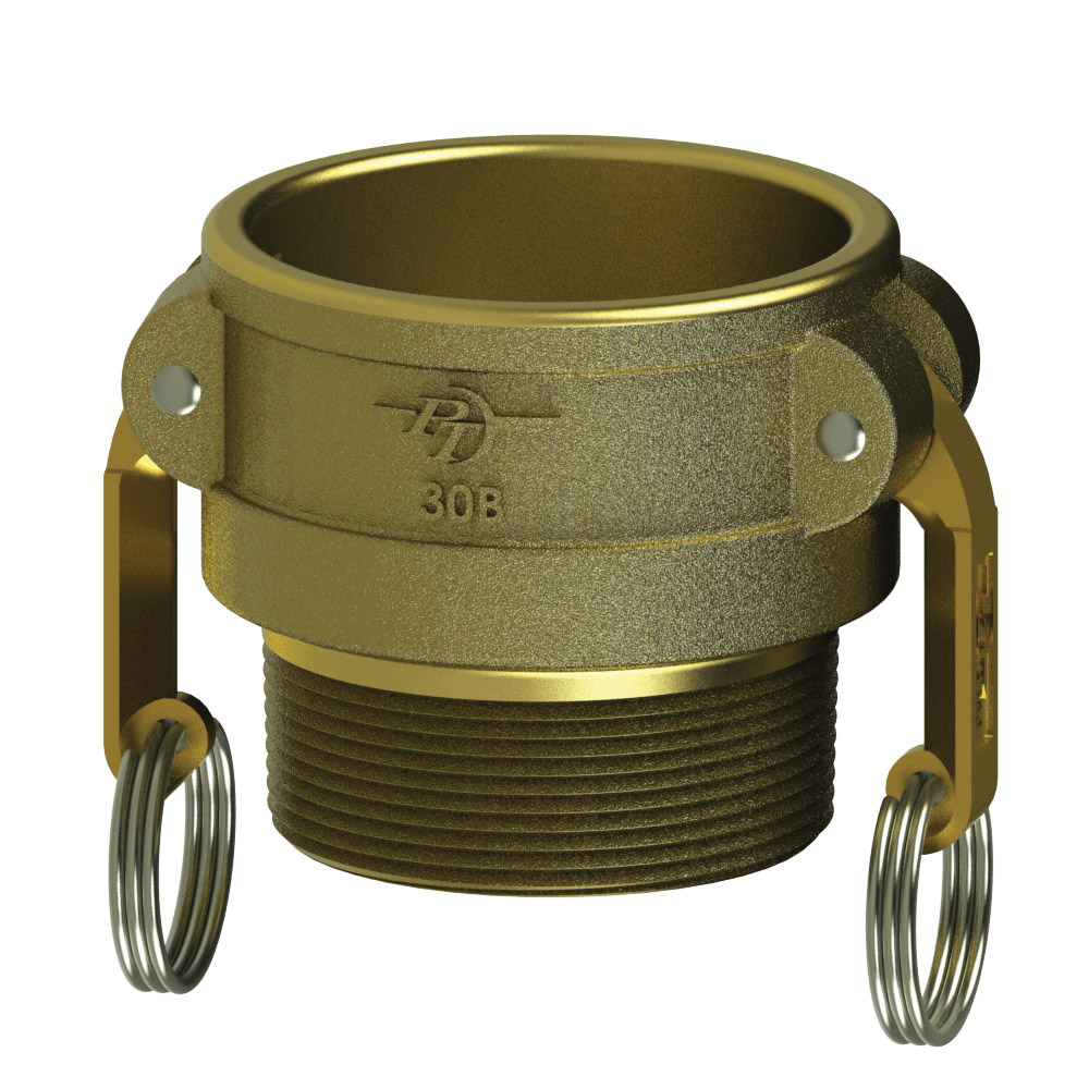 PT Coupling 1200201 Coupler, 1/2 in Type B x 1/2 in MNPT, Brass