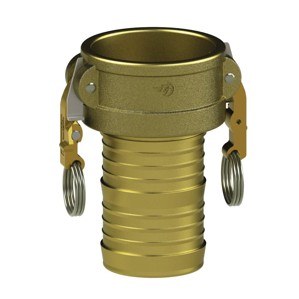 PT Coupling Sta-Lok II 1200315L2 Coupler, 1-1/2 in Type C x 1-1/2 in Hose Shank, Brass