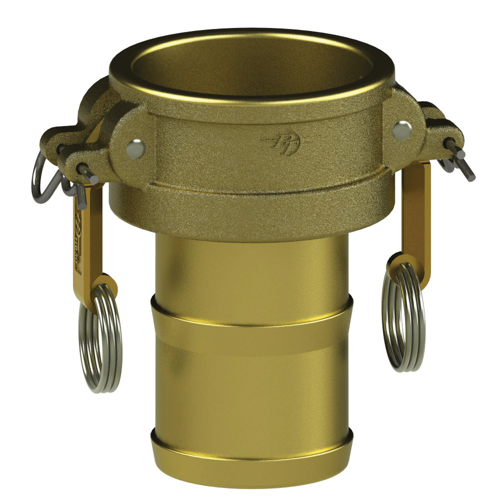 PT Coupling Sta-Lok 1200330SL Coupler, 3 in Type C x 3 in Hose Shank, Brass