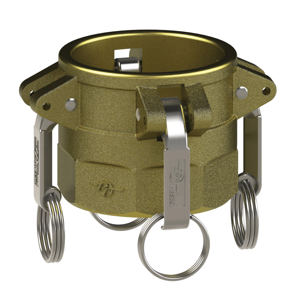 PT Coupling 1200425HD Heavy-Duty Coupler, 2-1/2 in Type D x 2-1/2 in FNPT, Brass
