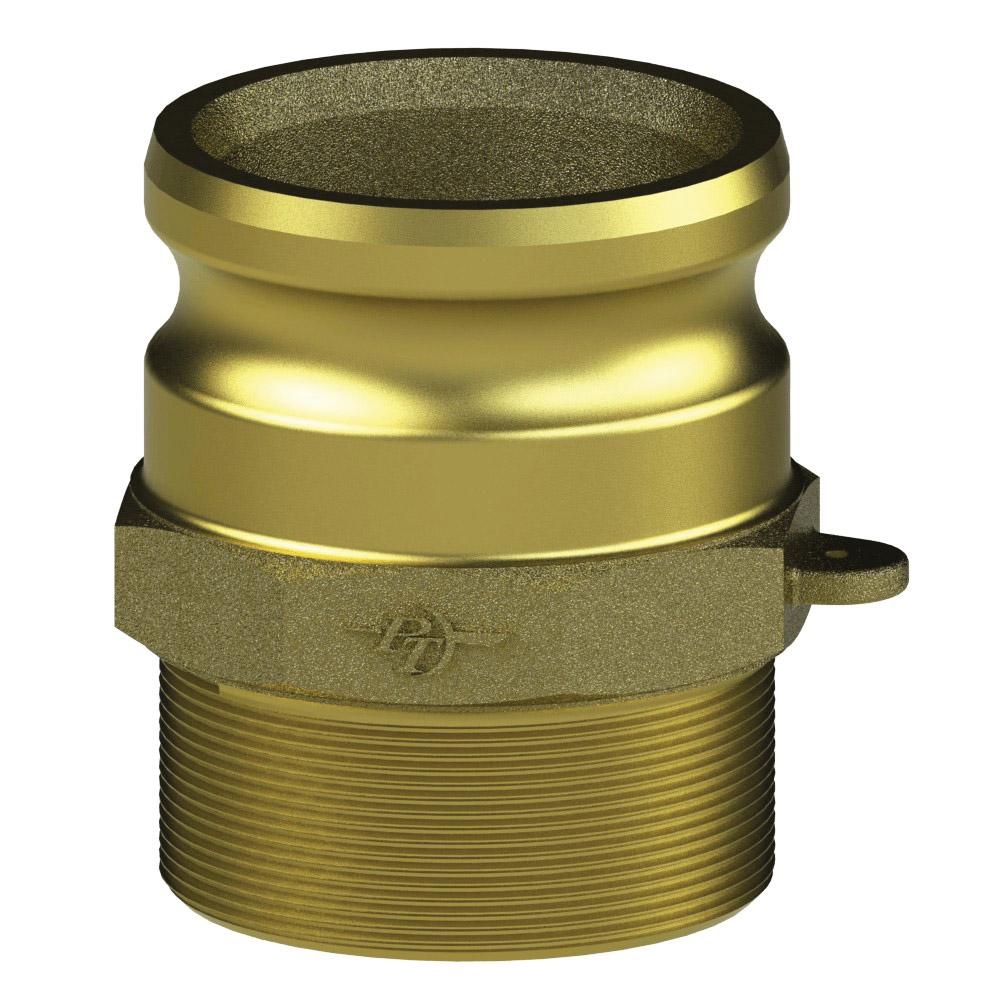 PT Coupling 1300615 Adapter, 1-1/2 in Type F x 1-1/2 in Male BSP Threaded, Brass