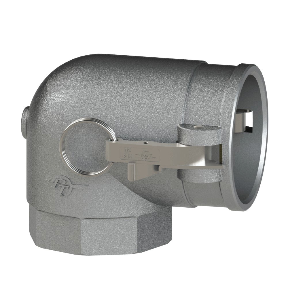 PT Coupling Sta-Lok II 1400720L2 90 deg G-Elbow with Stainless Steel Check Valve, 2 in Coupler x 2 in FNPT