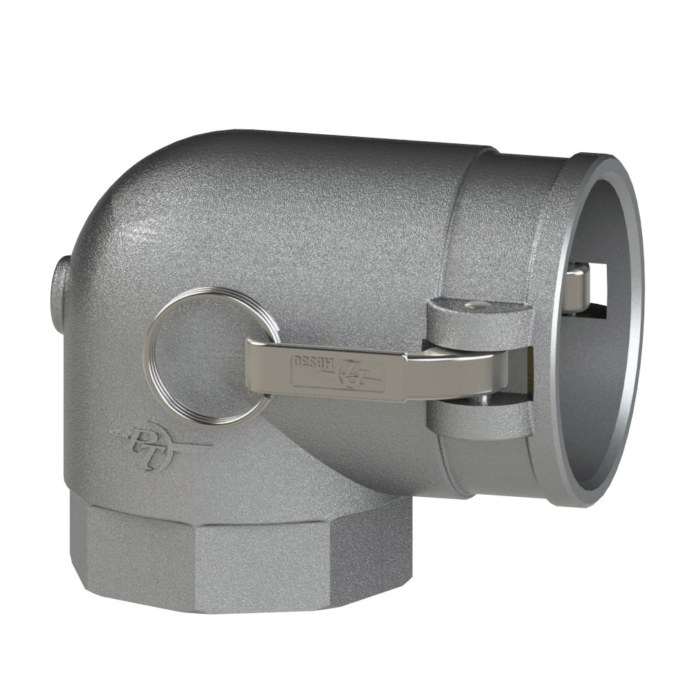 PT Coupling 1800820 90 deg Elbow, Type H, 2 in Coupler x 2 in FNPT, Ductile Iron