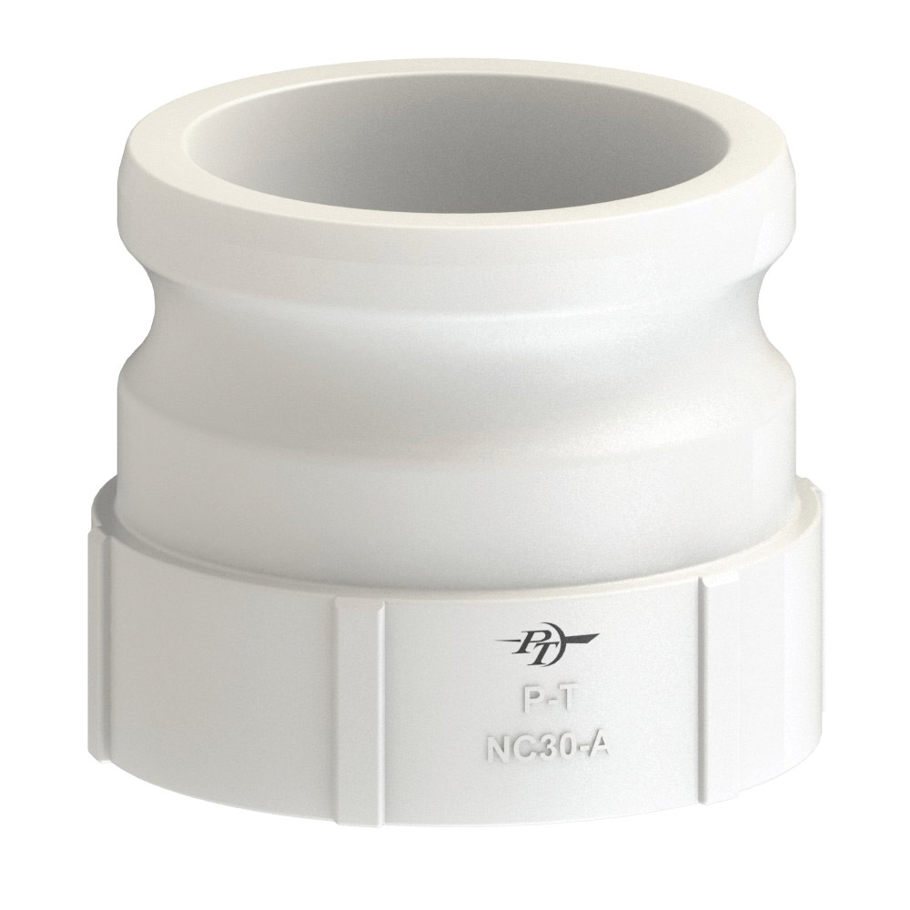 PT Coupling 2770120 Adapter, 2 in Type A x 2 in FNPT, Food-Grade Polypropylene