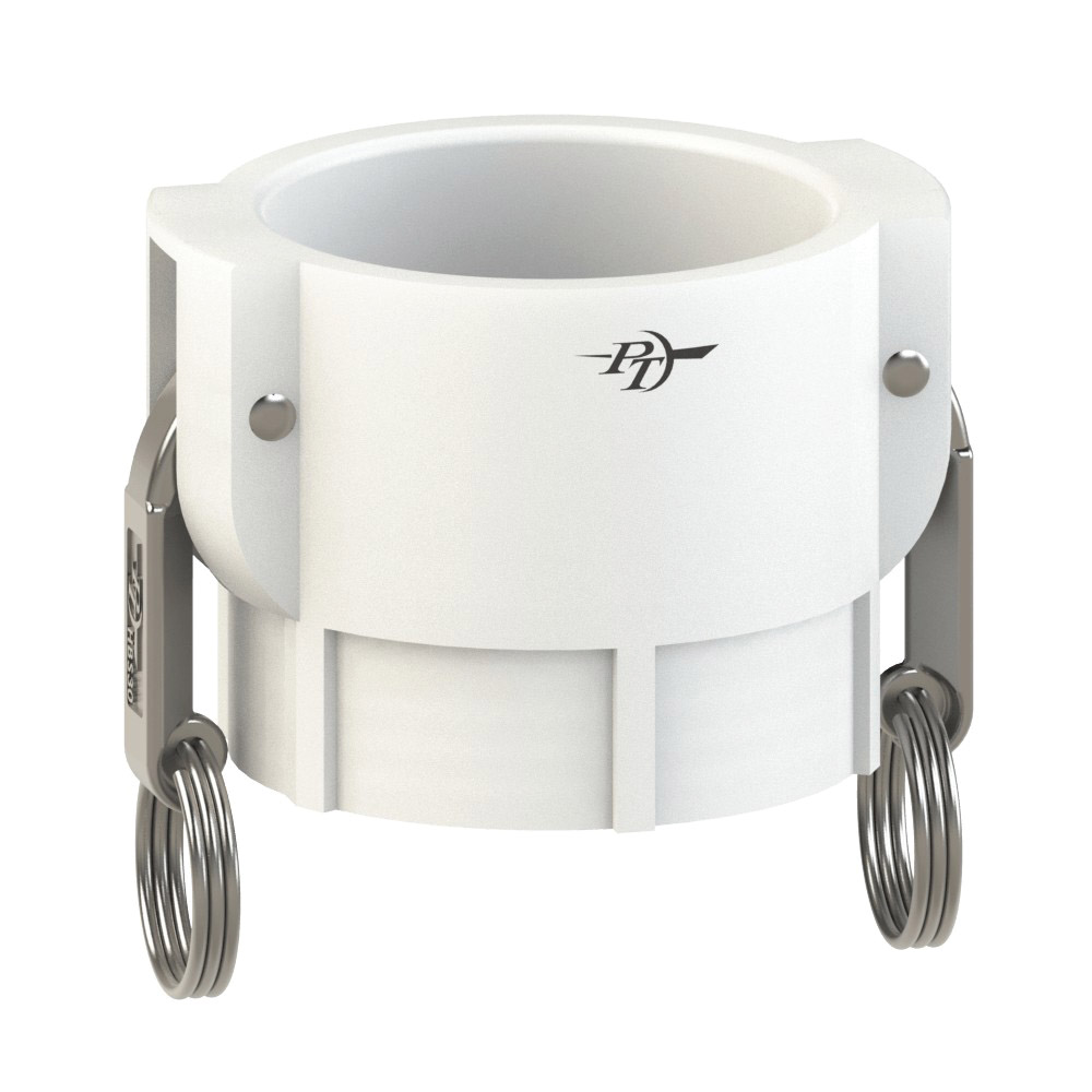 PT Coupling 2770420 Coupler, 2 in Type D x 2 in FNPT, Food-Grade Polypropylene