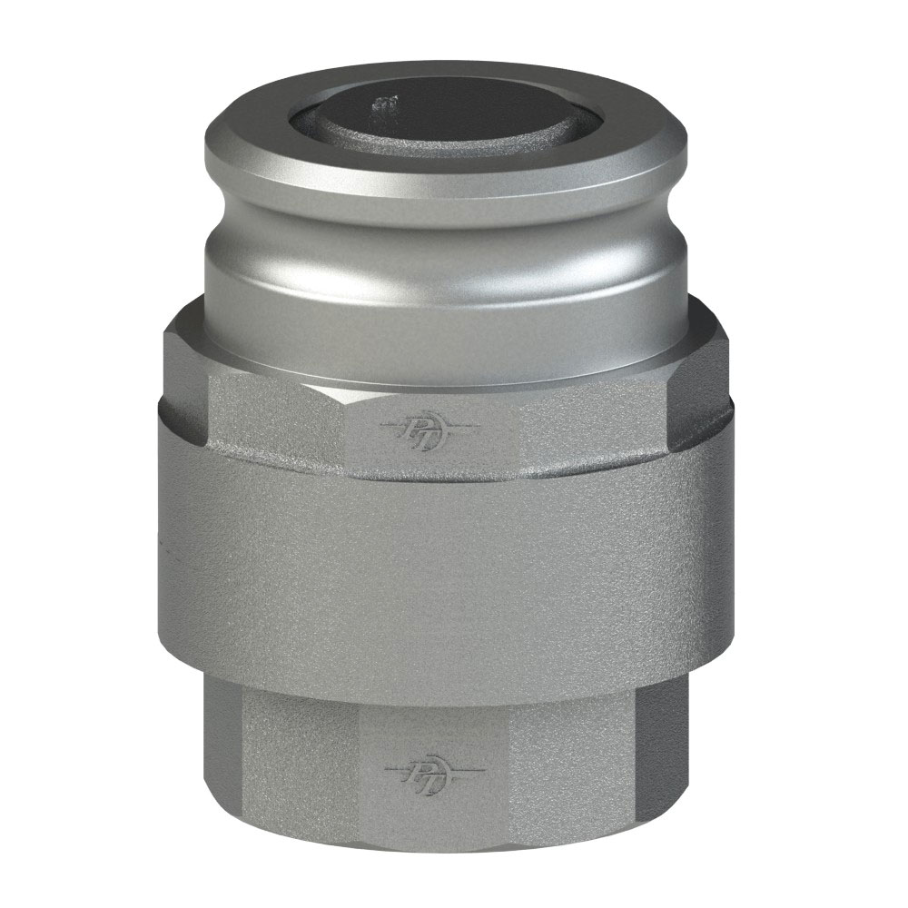 PT Coupling Maxi-Dry 44000230E Dry Disconnect Adapter with EPDM Gasket, 2 in Adapter x 2 in FNPT, Stainless Steel