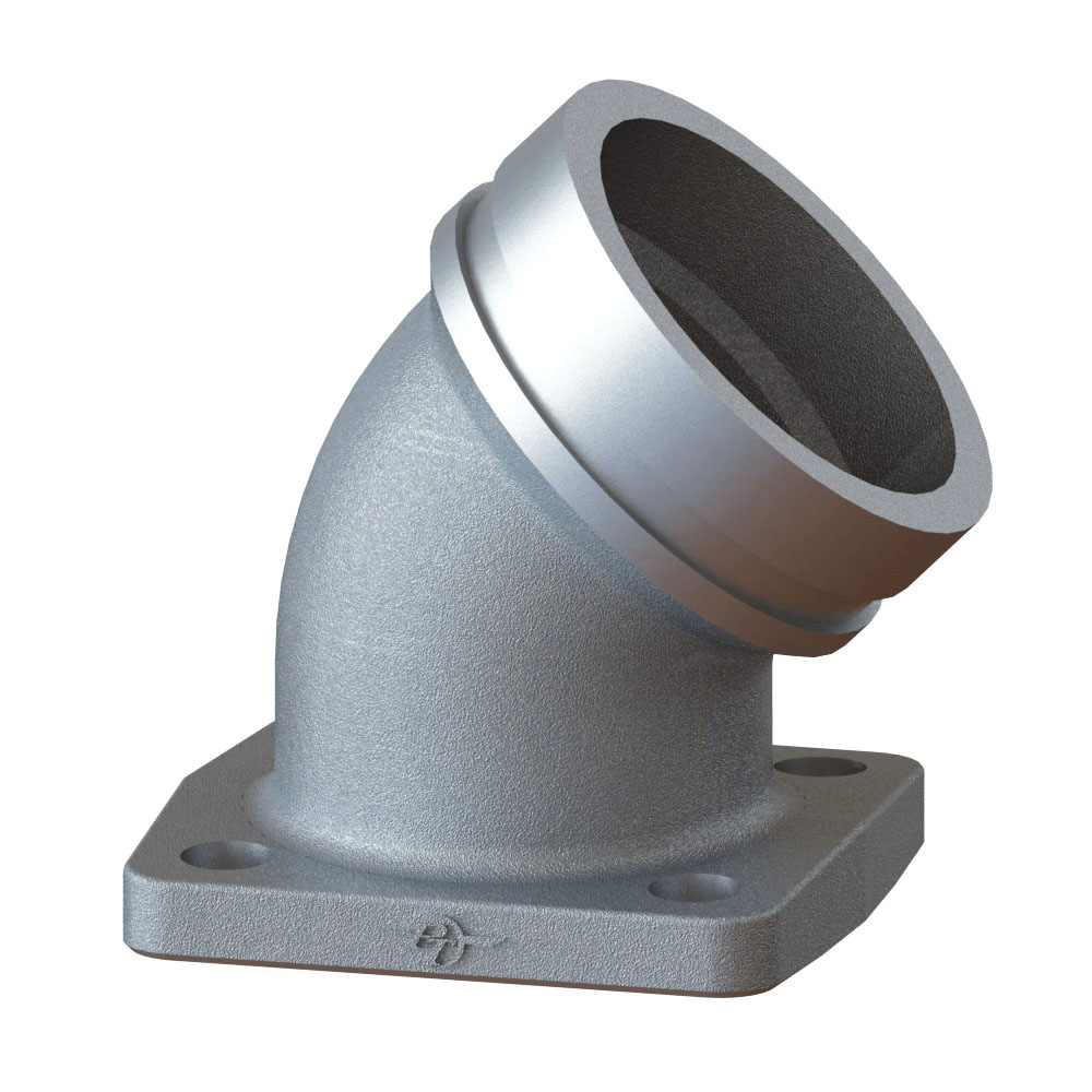 PT Coupling Safety Tank Solutions 50575 45 deg Pipe Flange, 2 x 3 in, Flanged x Grooved Connection