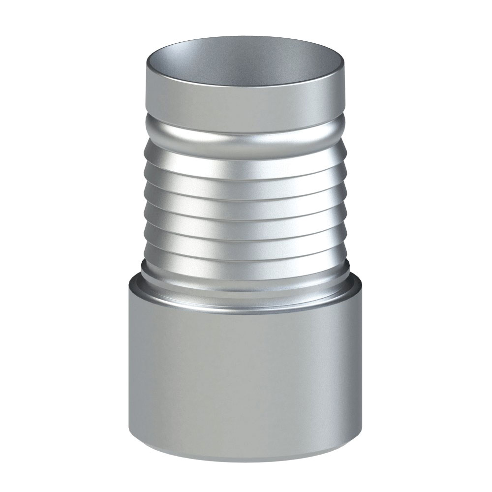 PT Coupling ProGrip 5714014 Stem Body, 4 in Butt Weld x 4 in Hose Shank, 304 Stainless Steel