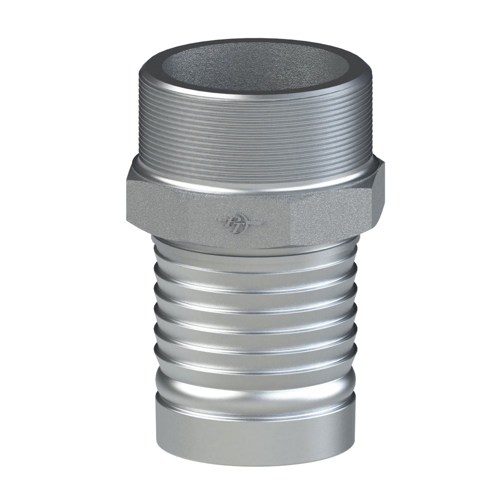 PT Coupling ProGrip 5742002 Stem Body, 2 in MNPT x 2 in Hose Shank, Aluminum
