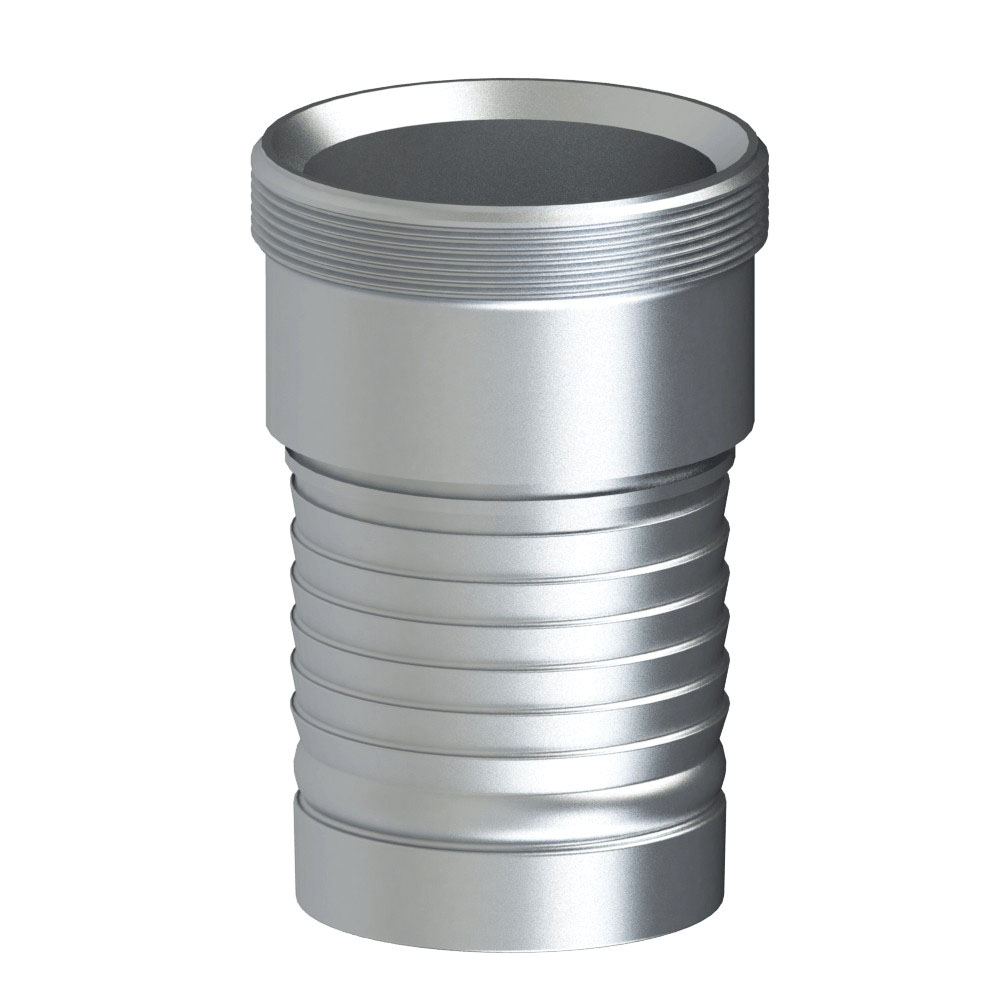 PT Coupling ProGrip 5782011 Sanitary Bevel Seat Body, 2 in Male x 2 in Hose Shank, 304 Stainless Steel