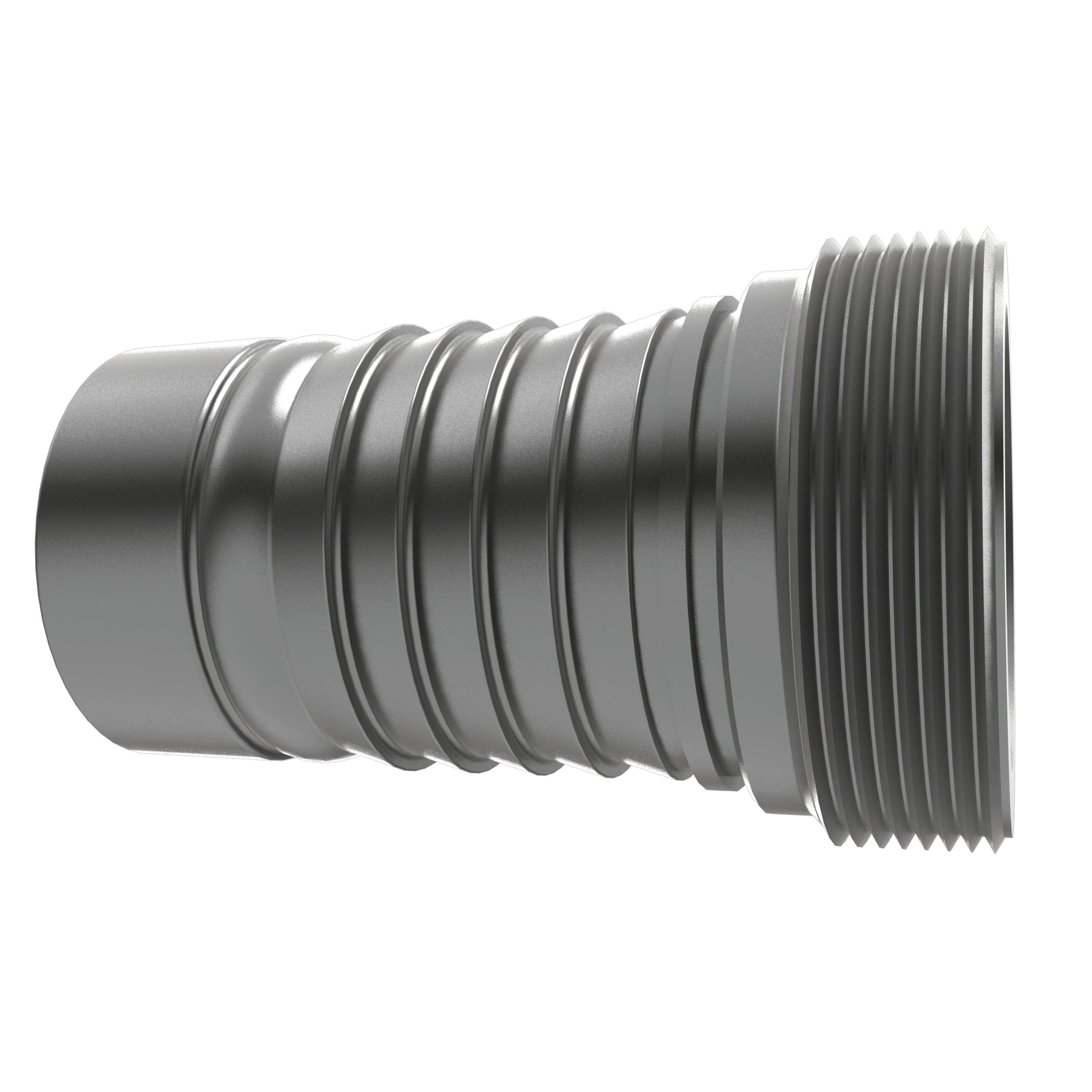 PT Coupling ProGrip 5813018 Wine Fitting Body, 3 in Pacific Coast Male Threaded x 3 in Hose Shank, Stainless Steel
