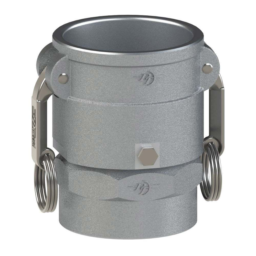 PT Coupling Versatile Swivel 60211500 360 deg Swivel Coupler with FKM Seal, 1-1/2 in Type D x 1-1/2 in FNPT, Aluminum