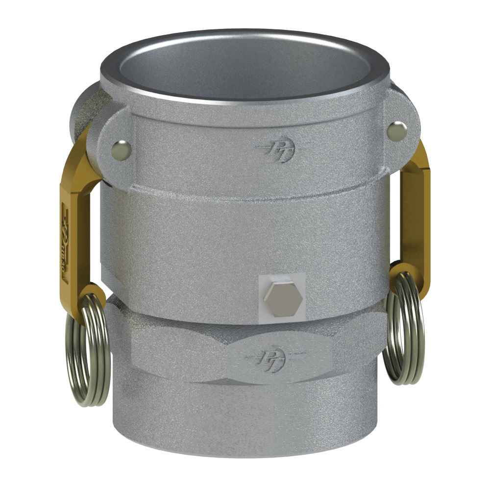 PT Coupling Versatile Swivel 60212100 360 deg Swivel Coupler with Buna Seal, 2 in Type D x 2 in FNPT, Aluminum