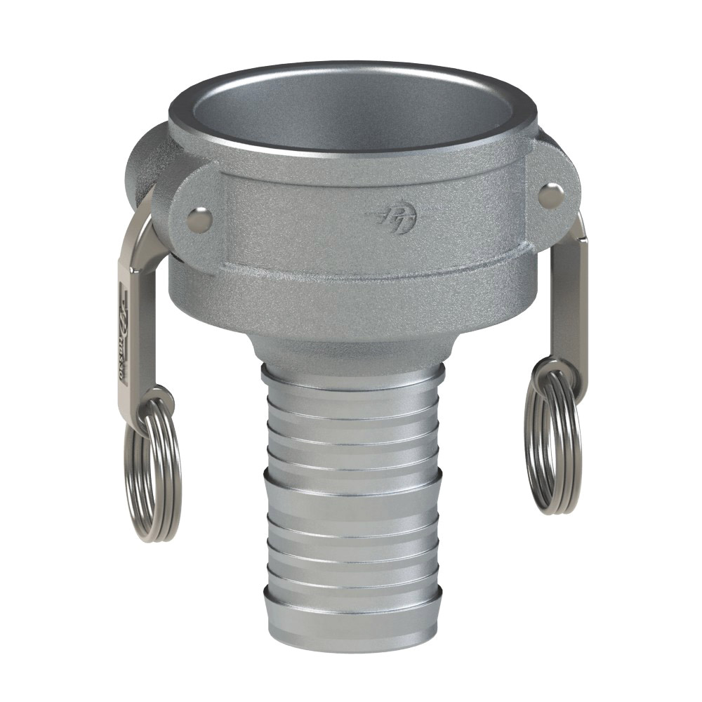 PT Coupling 60222520 Reducer Coupler, 2-1/2 in Type C x 2 in Hose Shank, Aluminum