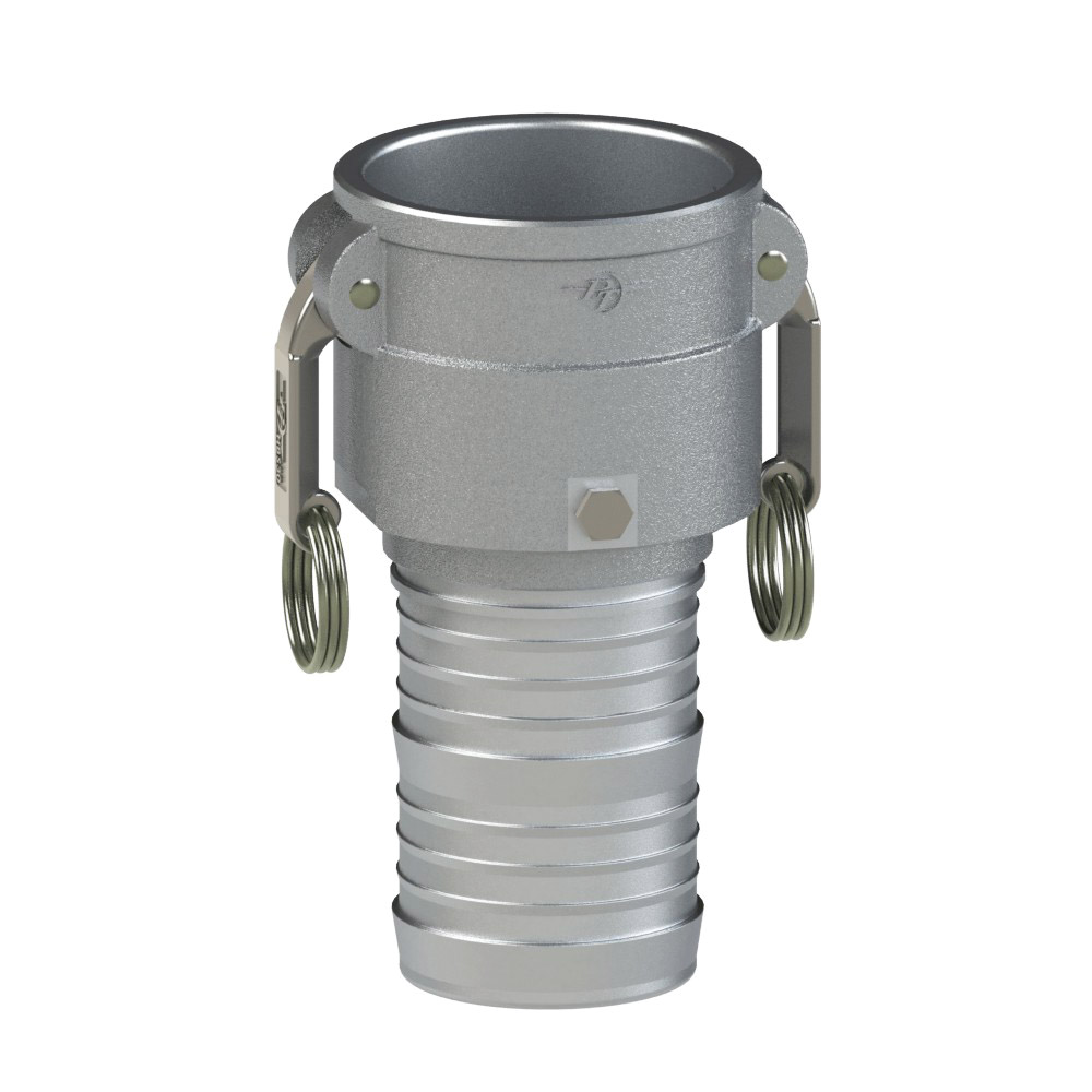 PT Coupling 60232000 360 deg Swivel Coupler with FKM Seal, 2 in Type C x 2 in Hose Shank, Aluminum