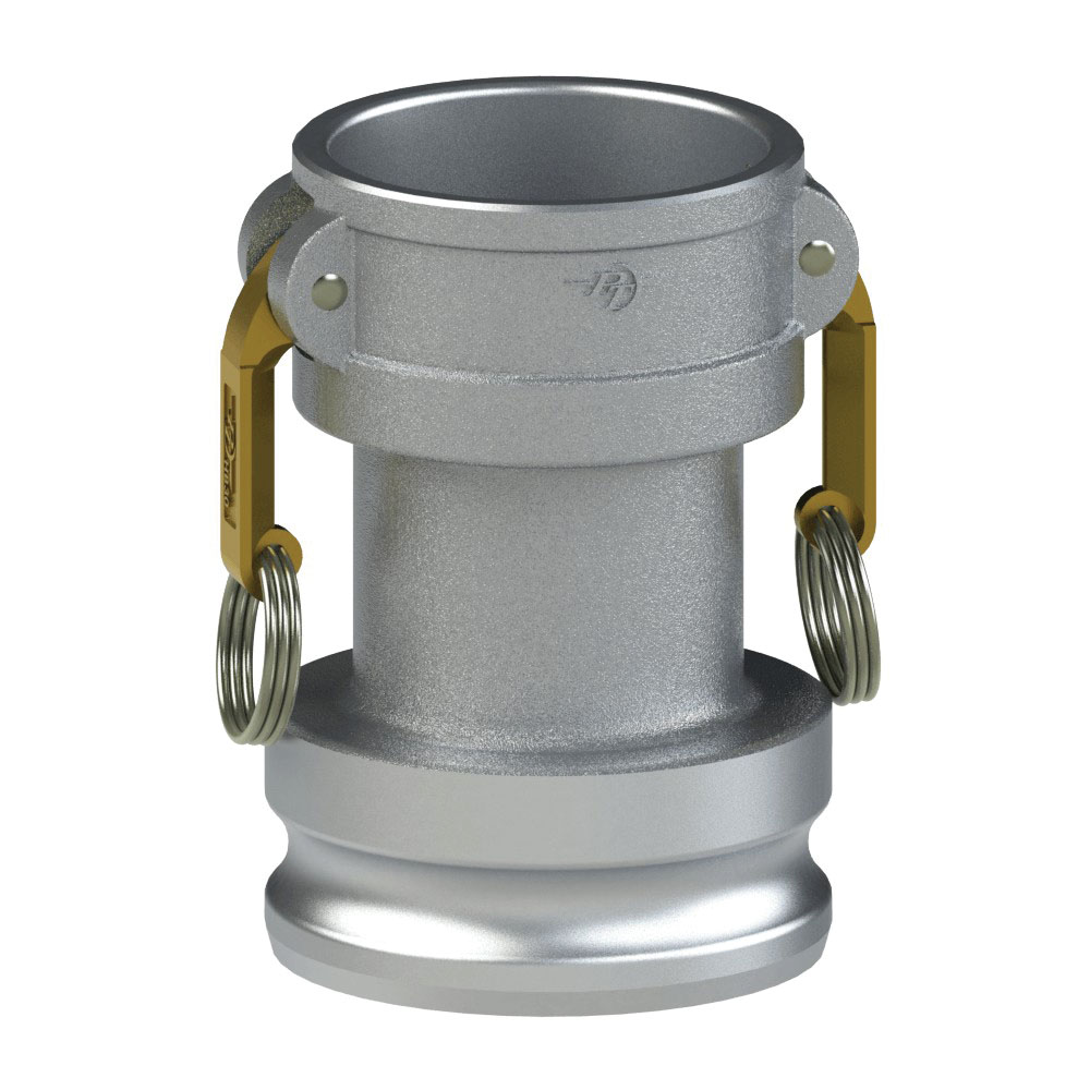 PT Coupling 6026000030 Long Reducer, 2-1/2 in Coupler x 2 in Adapter, Aluminum