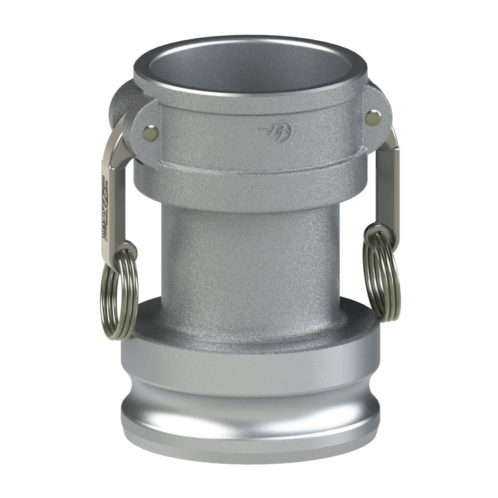 PT Coupling 60262520 Long Reducer, 2-1/2 in Coupler x 2 in Adapter, Aluminum