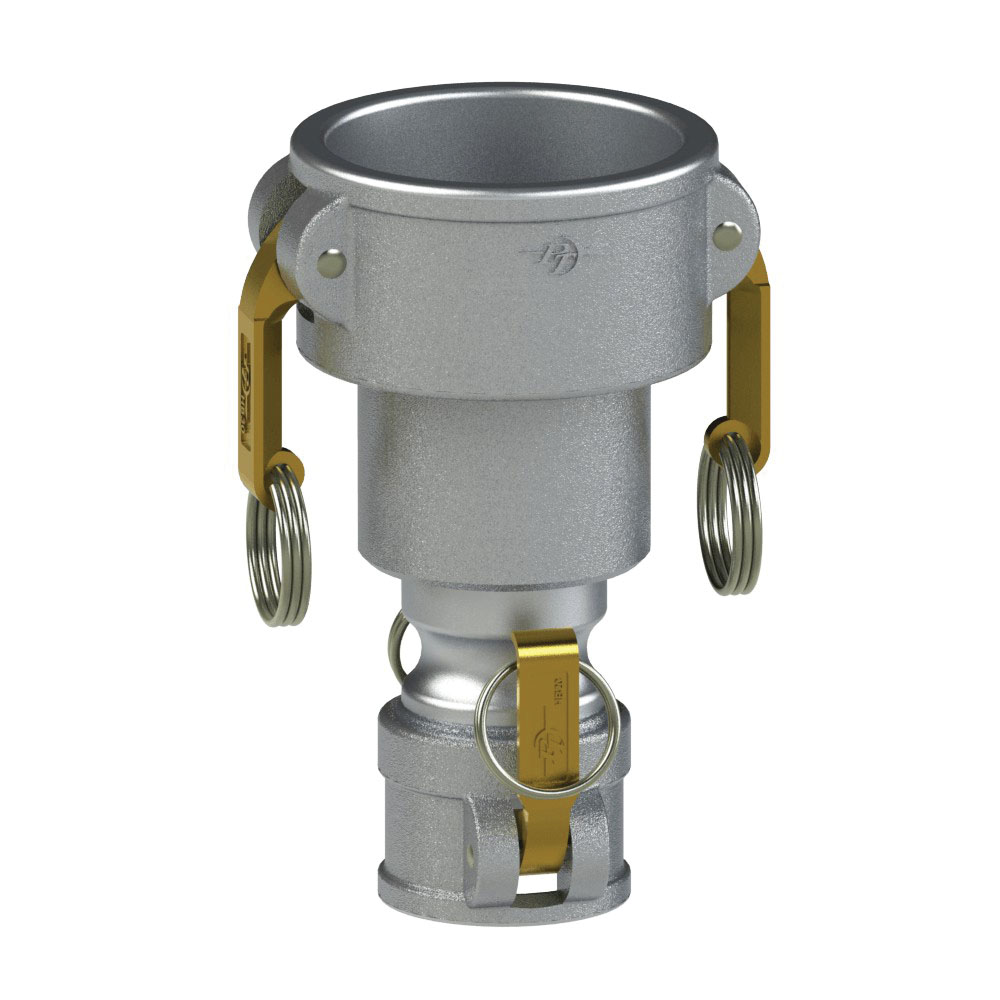 PT Coupling 6027000047 Reducer Coupler, 4 in Coupler x 4 in Coupler, Aluminum