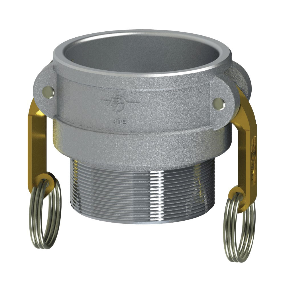 PT Coupling 60382500 Coupler, 2-1/2 in Coupler x 2-1/2 in Male NH Threaded, Aluminum
