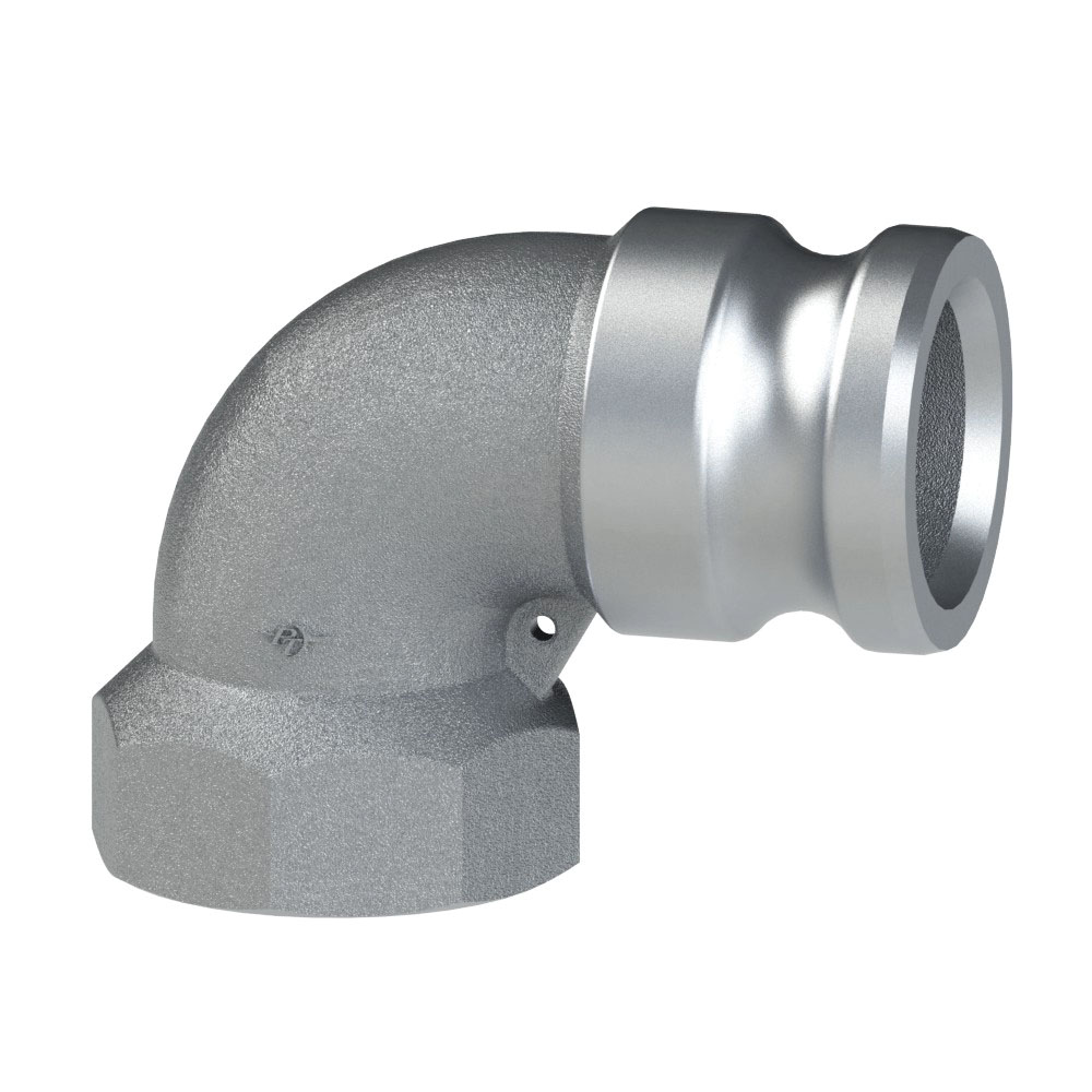 PT Coupling 60493000 90 deg Elbow, 3 in Adapter x 3 in FNPT, Aluminum