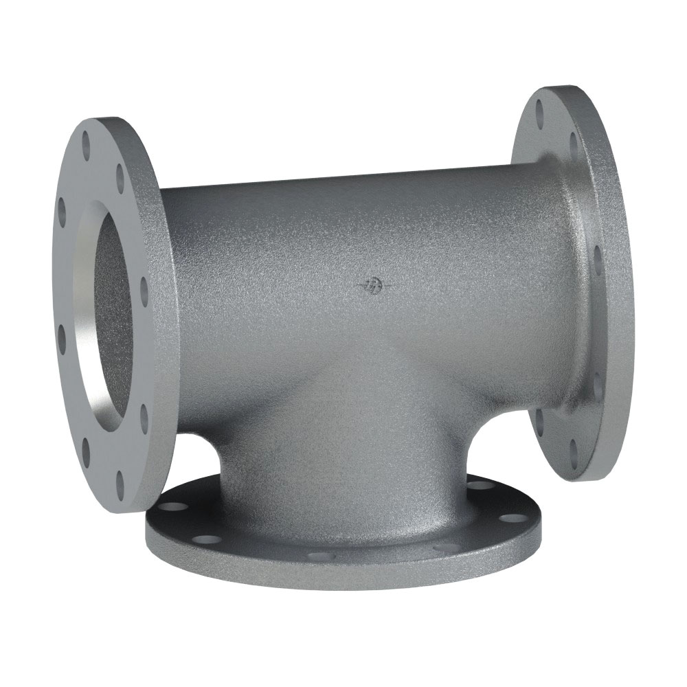 PT Coupling Safety Tank Solutions 60573000 Tank Truck Flange Tee, 3 in TTMA Flanged x 3 in TTMA Flanged x 3 in