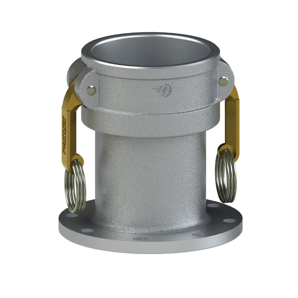 PT Coupling Safety Tank Solutions 6058000074 Tank Truck Flange, 3 in Coupler x 3 in TTMA Flanged, Aluminum