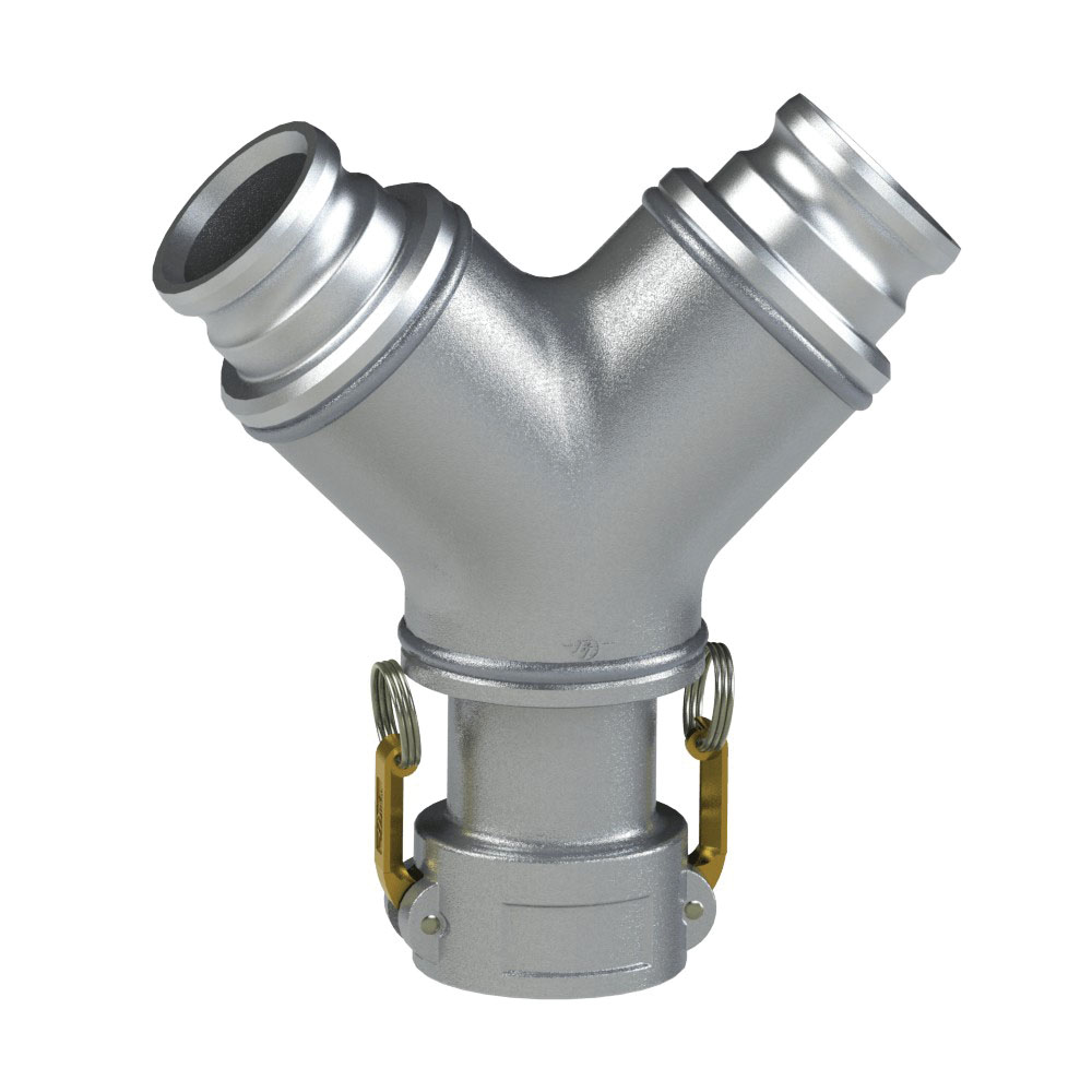 PT Coupling 60592020 Wye, 2 in Coupler x 2 in Adapter, Aluminum