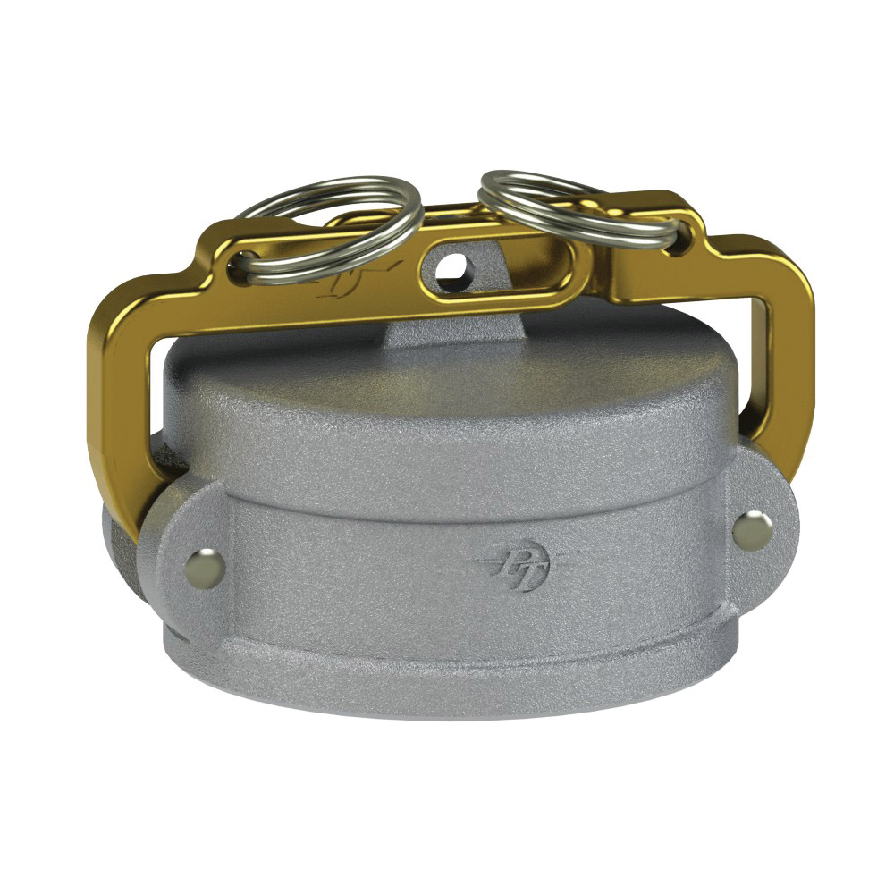 PT Coupling 60800040 Dust Cap with HB Lug, 4 in Type V, Aluminum