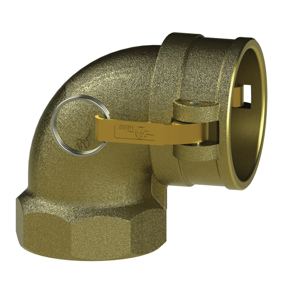 PT Coupling 62481200 90 deg Elbow, 1-1/4 in Coupler x 1-1/4 in FNPT, Brass