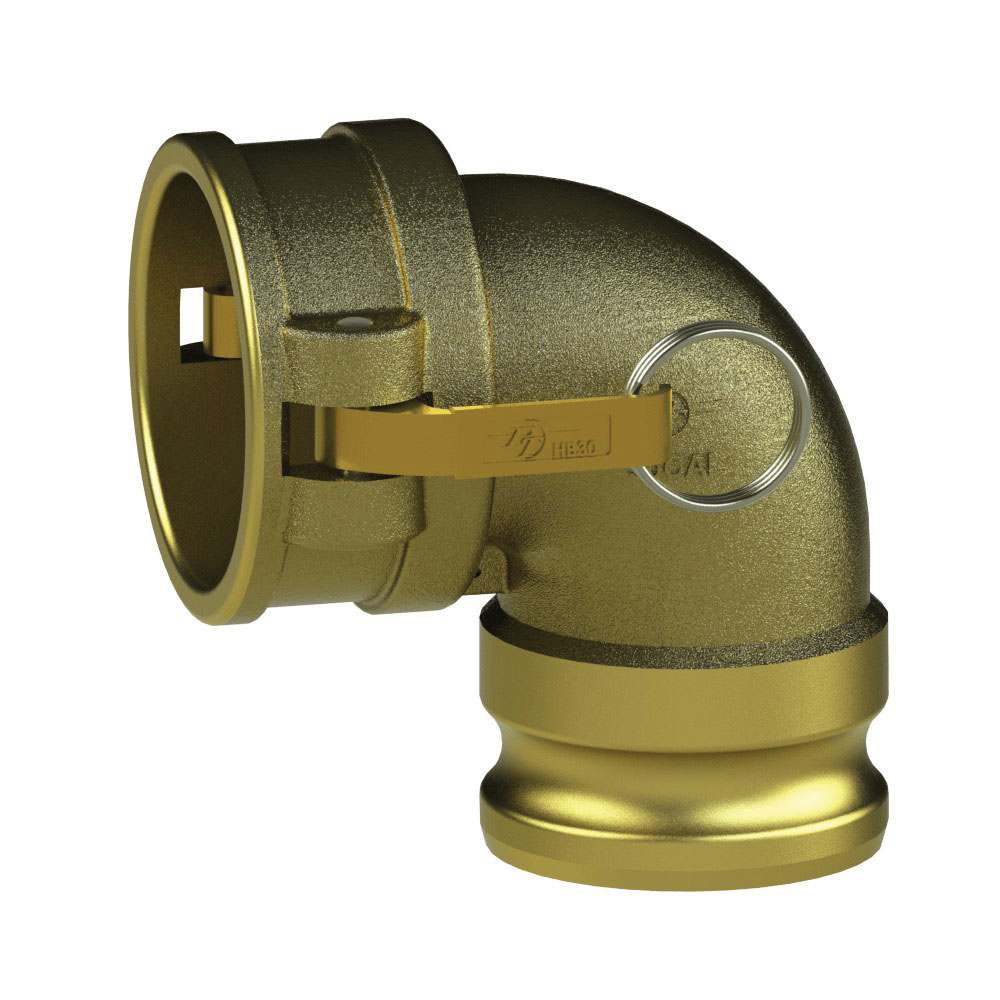 PT Coupling 62503130 90 deg Elbow, 3 in Coupler x 3 in Adapter, Brass