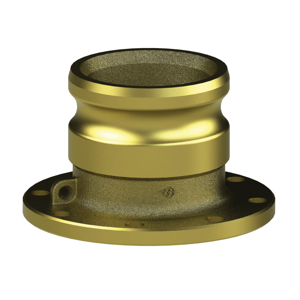 PT Coupling Safety Tank Solutions 62564000 Tank Truck Flange, 4 in Adapter x 4 in TTMA Flanged, Brass