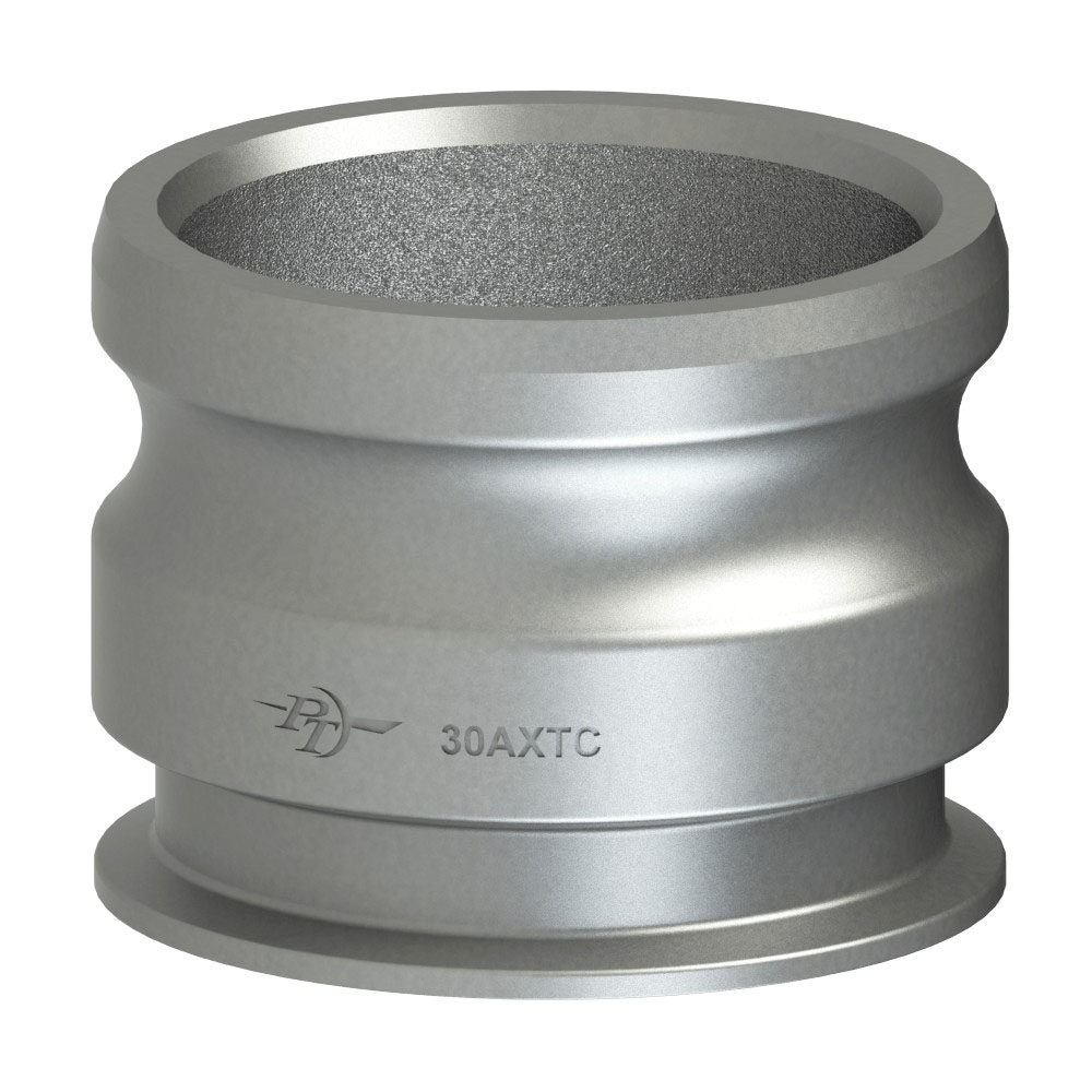 PT Coupling ProGrip 64302000 Tri-Clamp Adapter, 2 in Adapter x 2 in Tri-Clamp, 316 Stainless Steel
