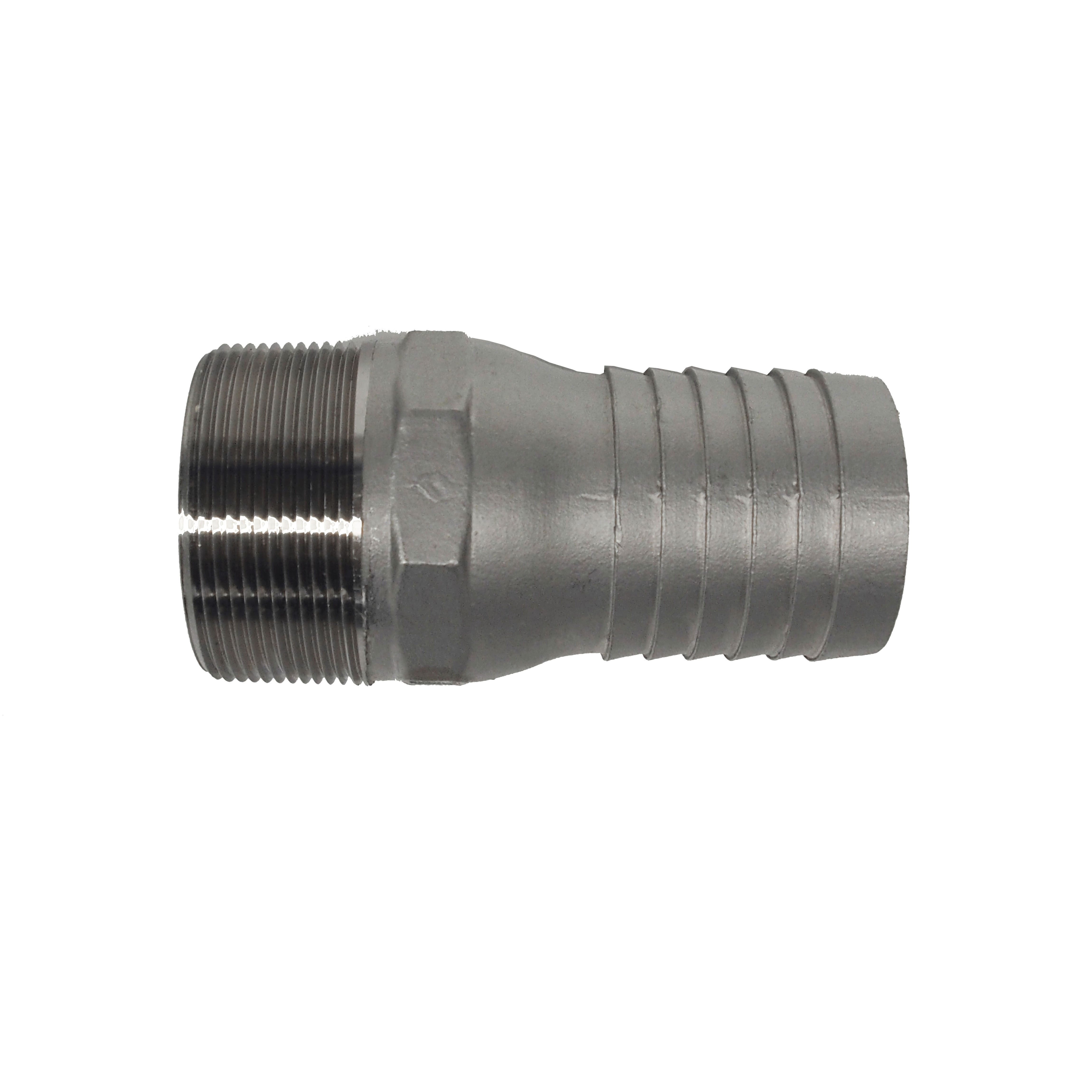 PT Coupling 83640125 Combination Nipple, 1-1/4 in Hose Shank x 1-1/4 in MNPT, Carbon Steel