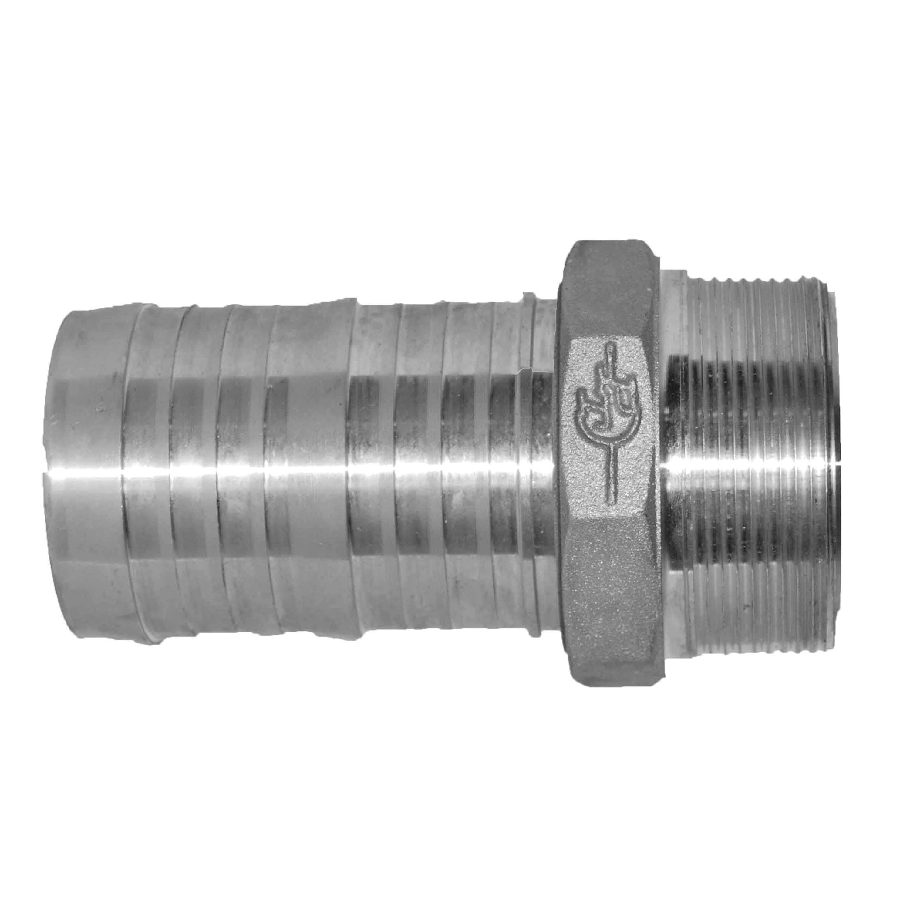 PT Coupling 85640300 Combination Nipple, 3 in Hose Shank x 3 in MNPT, Aluminum