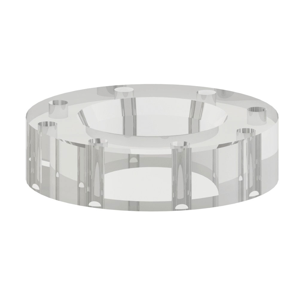 PT Coupling Safety Tank Solutions 86005640 Tank Truck Flange Sight Glass, 4 in, Acrylic
